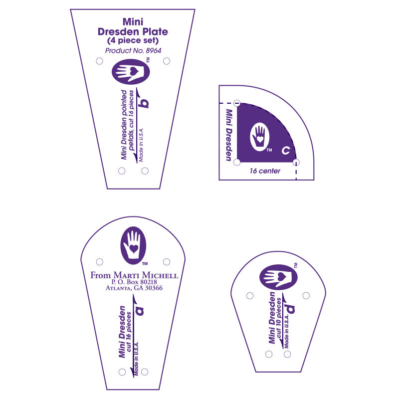 8964 | Dresden Plate Templates, Miniature